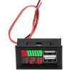 Napájecí adaptér do auta 2× USB 5 V/2,1 A s voltmetrem a bargrafem Napájecí adaptér do auta 2× USB 5 V/2,1 A s voltmetrem a bargrafem