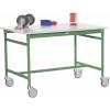 Manuflex BB4047.6011 Servírovací stolek základní mobilní s plastovým stolní deska v rezedově zelená RAL 6011, Šxhxv: 1250 x 800 x 850 mm rezedově zelená (RAL Manuflex BB4047.6011 Servírovací stolek základní mobilní s plastovým stolní deska v rezedově zelená RAL 6011, Šxhxv: 1250 x 800 x 850 mm rezedově zelená (RAL
