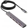 Renkforce RF-6700798 USB Hub 4 porty USB-A USB 3.2 Gen2 10 GBit/s s konektorem USB C, s hliníkovým krytem, Nabíjecí přípojka USB-C® PD vesmírná šedá Renkforce RF-6700798 USB Hub 4 porty USB-A USB 3.2 Gen2 10 GBit/s s konektorem USB C, s hliníkovým krytem, Nabíjecí přípojka USB-C® PD vesmírná šedá
