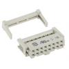 HARTING Konektor IDC, řada: SEK 18 Vnitřní, rozteč: 2.54 mm, počet kontaktů: 16, počet řad: 2, Kabel, IDC, orientace HARTING Konektor IDC, řada: SEK 18 Vnitřní, rozteč: 2.54 mm, počet kontaktů: 16, počet řad: 2, Kabel, IDC, orientace