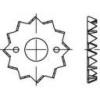 TOOLCRAFT Tesařské hmoždinky temperovaná litina 135727 50 ks (Ø) 95 mm