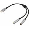 Renkforce USB-C®, audio kabelový adaptér [1x USB-C® zástrčka - 2x 3.5 mm zásuvka] 20 cm