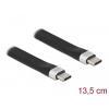 Delock Kabel USB-C USB-C ® zástrčka, USB-C ® zástrčka 0.14 m černá 85770