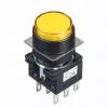 Idec Tlačítkový spínač, řada: LB IP65 DPDT Okamžité Osvětlené 16 mm 5 A, barva LED: Žlutá 30 V dc 125 V ac