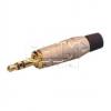 Jack vidlice 3,5 mm stereo KS3P-AU, kryt Al