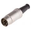 RS PRO Zástrčka DIN, řada: RS PRO, počet kontaktů: 7, velikost: Standard, 50V, orientace těla: Rovný, typ připojení: