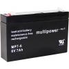 multipower PB-6-7-4,8 MP7-6 olověný akumulátor 6 V 7 Ah olověný se skelným rounem (š x v x h) 151 x 100 x 34 mm plochý konektor 4,8 mm bezúdržbové, nepatrné