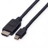 Roline, A: Vnější Display Port, B: Vnější HDMI, Polyvinylchlorid DisplayPort Kabely 1.5 m Roline, A: Vnější Display Port, B: Vnější HDMI, Polyvinylchlorid DisplayPort Kabely 1.5 m