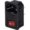 TRU COMPONENTS TC-13599520 IEC zástrčka C13/C14 zástrčka, vestavná rovná Počet kontaktů: 3 10 A černá 1 ks