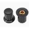 Přístrojový knoflík KYP16-16, 16×16 mm, hřídel 4 mm, černý Přístrojový knoflík KYP16-16, 16×16 mm, hřídel 4 mm, černý