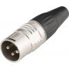 Hicon HI-X3CM-V XLR konektor zástrčka, rovná Pólů: 3 černá, stříbrná 1 ks Hicon HI-X3CM-V XLR konektor zástrčka, rovná Pólů: 3 černá, stříbrná 1 ks