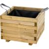 Siena Garden TAUNUS TANUSSLIM 50 Box na rostliny Borové dřevo, fleece přírodní, černá