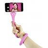 Monkeystick SELMONKEYP selfie tyč růžová s Bluetooth, vč. držáku smartphonu