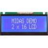 Alfanumerický displej LCD MC21605FA6WE-BNMLW, řada: MC21605FA6WE-BNMLW Alfanumerické podsvícení LED Bílá Paralelní Midas Alfanumerický displej LCD MC21605FA6WE-BNMLW, řada: MC21605FA6WE-BNMLW Alfanumerické podsvícení LED Bílá Paralelní Midas