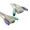 RS PRO Kabel KVM Vnější, A: VGA, B: PS2 x 2 Vnitřní 5 m, Šedá RS PRO Kabel KVM Vnější, A: VGA, B: PS2 x 2 Vnitřní 5 m, Šedá