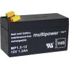 multipower PB-12-1,2-4,8 MP1,2-12 olověný akumulátor 12 V 1.2 Ah olověný se skelným rounem (š x v x h) 97 x 59 x 43 mm plochý konektor 4,8 mm bezúdržbové,