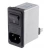Schaffner Filtr IEC 2A C14 Vnější, Zacvakávací montáž 5 x 20 mm, 250 V ac 2 póly, 50/400 Hz Faston, 85 °C 2, -25 °C Schaffner Filtr IEC 2A C14 Vnější, Zacvakávací montáž 5 x 20 mm, 250 V ac 2 póly, 50/400 Hz Faston, 85 °C 2, -25 °C