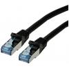 Roline 21.15.2856 RJ45 síťové kabely, propojovací kabely CAT 6A S/FTP 7.50 m černá dvoužilový stíněný, bez halogenů, samozhášecí 1 ks Roline 21.15.2856 RJ45 síťové kabely, propojovací kabely CAT 6A S/FTP 7.50 m černá dvoužilový stíněný, bez halogenů, samozhášecí 1 ks